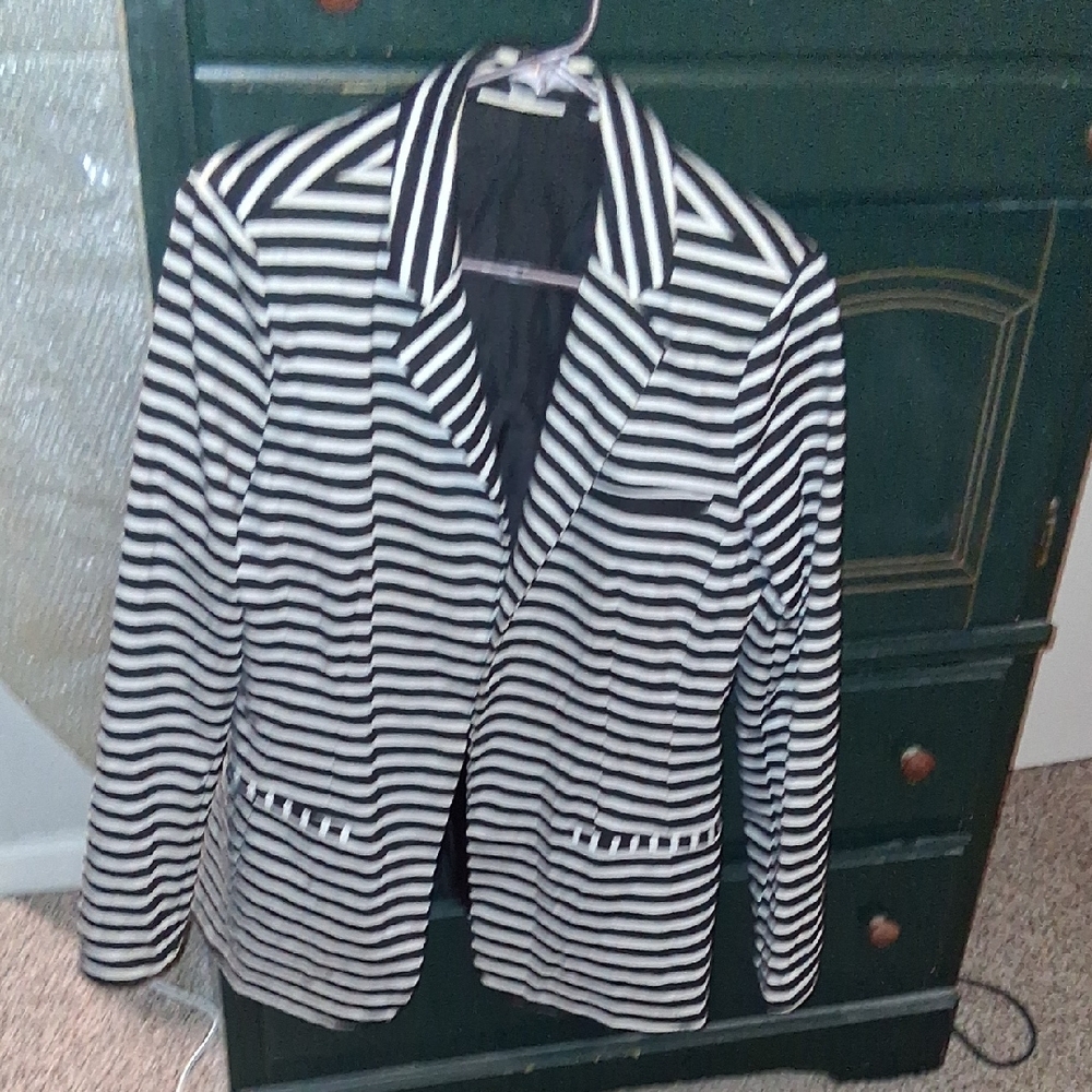Mossimo Supply Co. Monochrome Striped Blazer